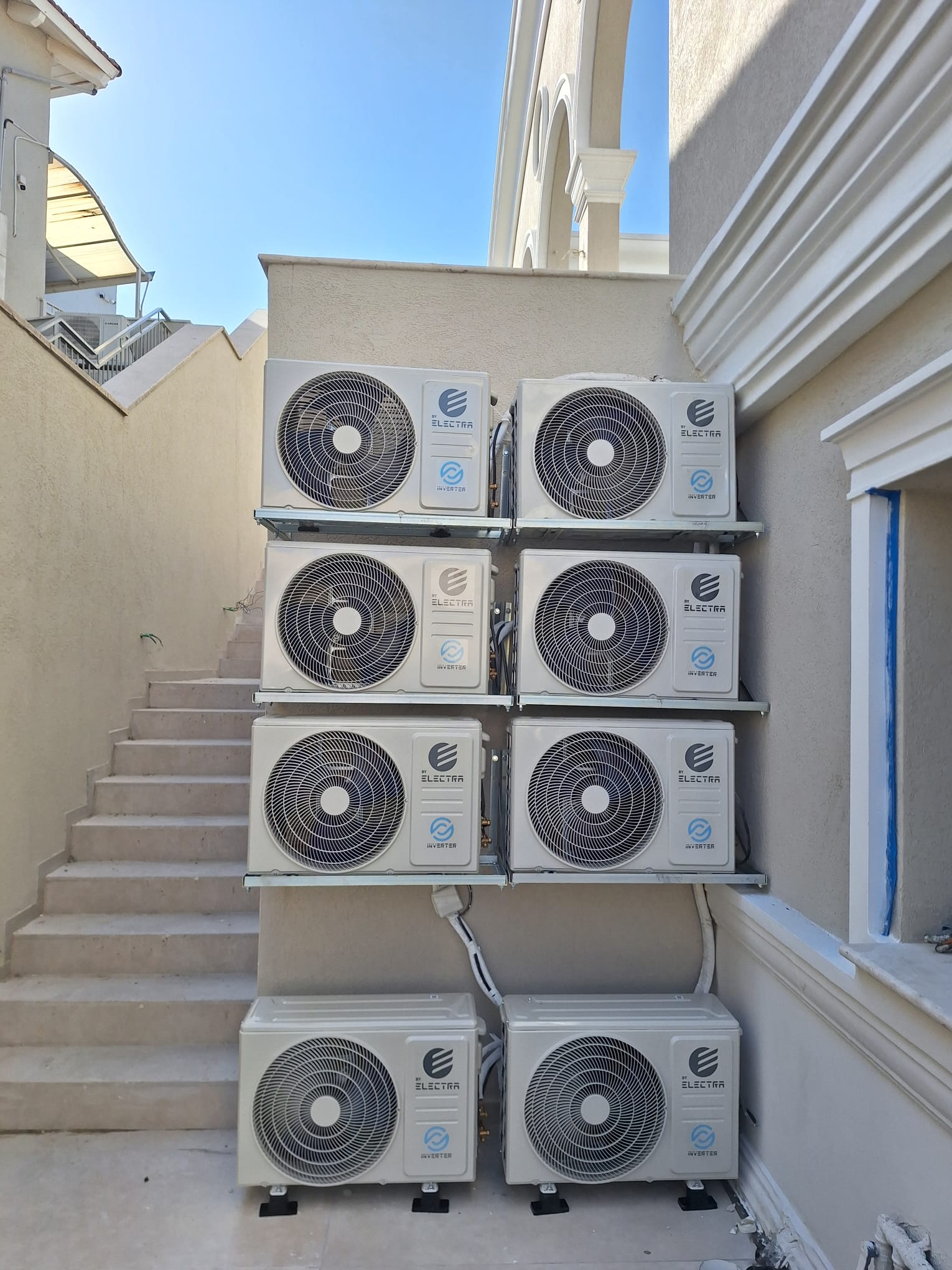 תשתיות וצנרת מזגן בפרויקט